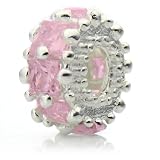Pacific Beads Silver Plated Crystal Bead - 