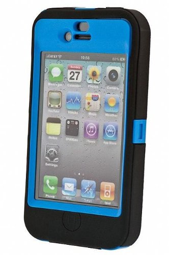 OtterBox Defender Case for iPhone 4 (Black/Blue) (Fits AT&T iPhone)