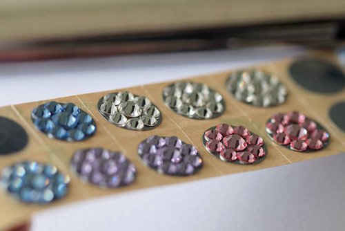 1 piece of Bling Rhinestone iPhone Home Button Sticker - silver 1pc bulk package