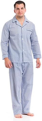 Botany Tall Man Long Sleeve, Long Leg Broadcloth Print Pajama 7c9-614