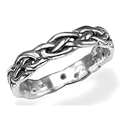 Narrow Falia Celtic Sterling Silver Ring