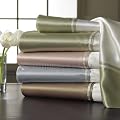 Silk Charmeuse Contrast Hem Sheeting and Pillowcase
