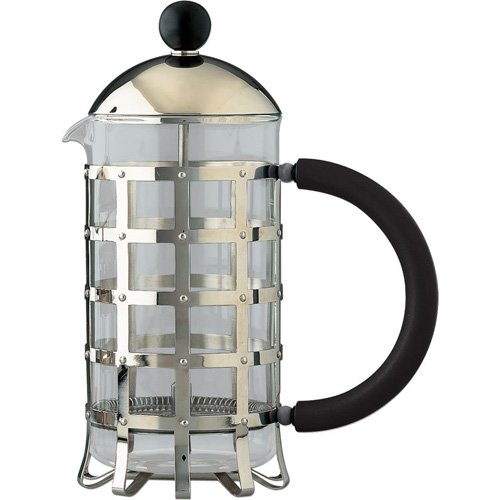 "Alessi Michael Graves French Coffee Press with Handle in Black, 8 Cups"