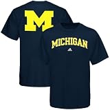adidas Michigan Wolverines Navy Blue Relentless T-shirt