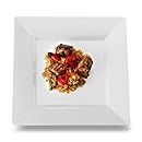 Squares 9.5" Dinner Plate, White (Set of 10)