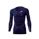 YONEX ヨネックス MUSCLE POWER Vネック長袖Tシャツ《メンズ：ネイビー》高機能アンダーウエア STB-1003-019の画像