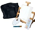 ARTIST PAINTING EASEL WATERCOLOUR PAINT BRUSHES PALETTE