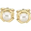 14K Yellow Gold Mabe Pearl Cufflinks
