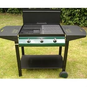 Fire Mountain 3 Burner Metal Flat Bed Gas BBQ