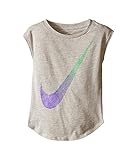 [ナイキ] Nike Kids ガールズ Kta831 Zen Short Sleeve Tee (Toddler) トップス Dark Grey Heather 4T Toddler [並行輸入品]
