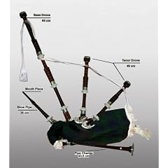 Great Highland Dudelsack Blau-Gr�n - Bagpipe