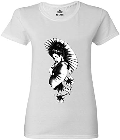 NEW York Night Geisha Painting Simple Style Better Personality Of The Fashion Vivid Graphic Printed Short Sleeve women T-shirt Size XXL