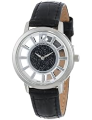 Stuhrling Original Womens 388LS.02 Classic Winchester Edinburgh Swiss Quartz Black Leather Strap Watch