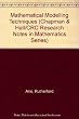 Mathematical modelling techniques