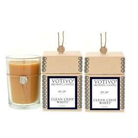 Votivo Clean Crisp White Aromatic Candle - 2 Pack
