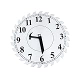 Circular Saw Blade Shaped Wall Clock - 24cm Diameter