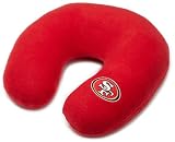 NFL San Francisco 49ers Embroidered U-Shaped Fleece Travel Neck Pillow (Red)