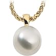 18K Yellow Gold Paspaley South Sea Cultured Fine Oval Pearl Pendant