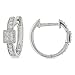 1/10 ct.t.w. Diamond Huggie Earrings in 10k White title=