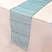 OurWarm Teal Blue Organza Table Runner 12