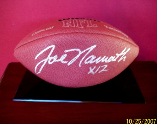 Joe Namath Autographed Signed Official Size Football - New York Jets - Alabama - COA From Nostalgic Cards & Autographs - (Mint Condition) Guaranteed Authentic at Amazon.com