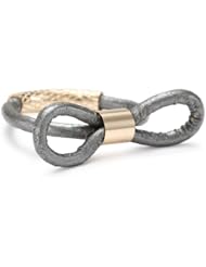 by boe Pewter Leather Knot Ring, Size 7.5