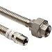 Parker Stainless Steel 316 Flex Hose, Male NPTF + Female NPT, 1/2ID x .77OD, 5 Feet Long