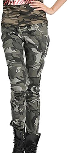 Aubig Cotton Women's Army camouflage Camo Slim Fit Stretch Jeans Pants Woodland Trousers Ladies