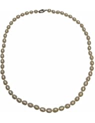 Pink 16" 1 Strand Freshwater Pearl Necklace with Sterling Silver Clasp