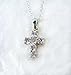 Sterling Silver Cubic Zirconia Cross Necklace Image