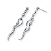 Sterling Silver and Diamond Earrings (Pair)