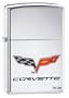 Zippo Lighter Chevy Corvette, High Polished Chrome