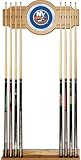 NHL New York Islanders 2 piece Wood and Mirror Wall Cue Rack