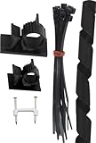 GE 18166 Cord Management Kit, Plastic Cable Ties/Spiral Wrap/Clips
