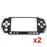 Neewer 2x Hi-Quality BLACK FRONT FACEPLATE FACE COVER FOR SONY PSP 3000