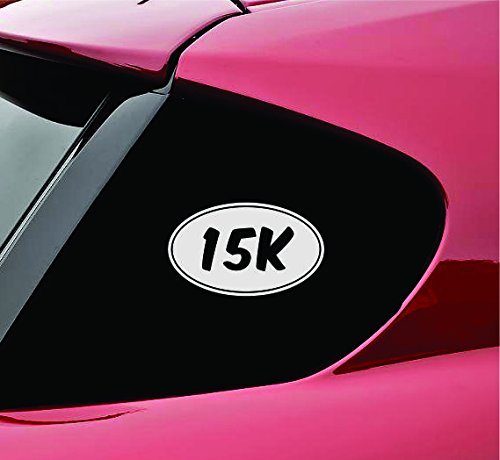 15k Oval Marathon Vinyl Decal Sticker