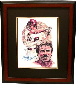 Mike Schmidt signed Philadelphia Phillies 8x10 Litho Custom Framed