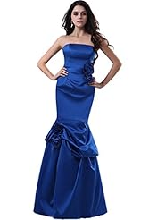Strapless Taffeta Mermaid Evening Dress/Mother-of-the-Bride Dress/Prom Dress 