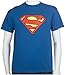 Superman Men's Basic Shield Short Sleeve Tee