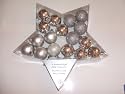 20 Christbaumkugeln in silber aus Kunststoff