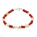 Bracelet With Citrines and Simulated gems Crafted in 925 Sterling silver Length 6.5in