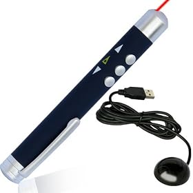 August LP101R Pointeur Laser Rouge Dispositif de Pr�sentation Sans-fil Multim�dia T�l�commande de Pr�sentation PowerPoint avec Changeur de Pages et R�cepteur USB Port�e de 15m - VOIR OFFRES SPECIALES ET RECEVREZ UN CADEAU GRATUIT!!