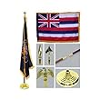 Hawaii 3ft x 5ft Flag Flagpole Base and Tassel