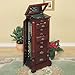 Jewelry : Powell Carved Wood Jewelry Armoire, Heirloom Cherry Finish