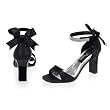 3 1/4 Inch Sexy High Heel Shoe Evening Shoe Closed Back Sandal Style With Bow