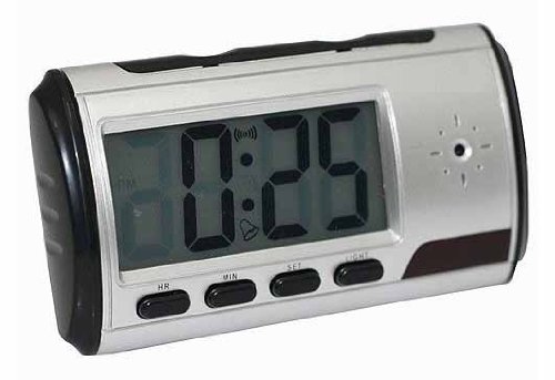 SPY CAMERA HIDDEN CAM CCTV in a DIGITAL ALARM CLOCK for SECURITY with REMOTE CONTROL