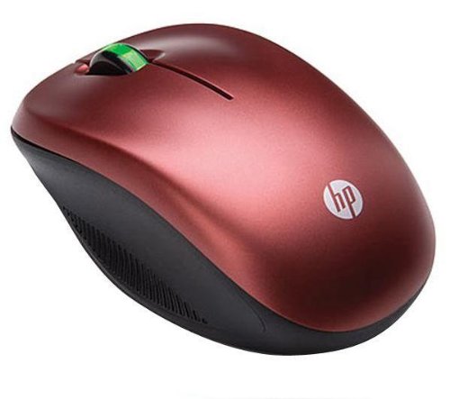 Hp We788aa Wireless Optical Mobile Mouse - Red + Refill Pack With 100 Moist Cleaning Cloths + Wet Wipe Dispenser (100 Wipes) Picture