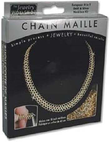 European 4-in-1 Gold and Silver Chain Maille Necklace Kit