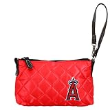 MLB Los Angeles Angels of Anaheim Ladies Red Quilted Wristlet Purse