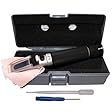Beer Wort and Wine Refractometer, High Measuring Range Honey Tester 58-90 Percentage -Dual Scale 1.000-1.120 S.G and Brix 0-32 Percentage -Replaces Homebrew Hydrometer, Aluminum, Black